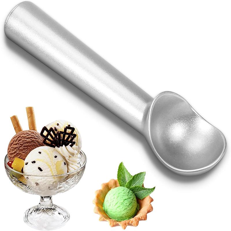 Aluminum Alloy Ice Cream Scoop Ice Cream Scooper with Trigger Multifunctional Fruit Scoop DIY Ice Cream Scoop Kitchen Supplies