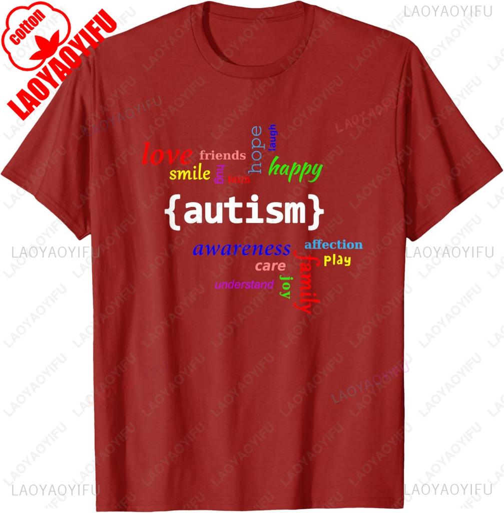 Autism Autism Awareness for Men Women TShirt Print Man Summer Cotton Casual Breathable Street Fashion New Arrival Tee Tops