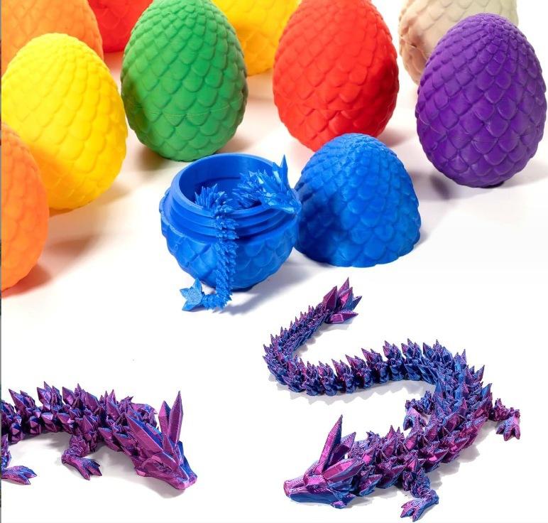Printed 3d Dragon Eggs With Dragon Inside Fidget Toys For Kids Articulated Adult