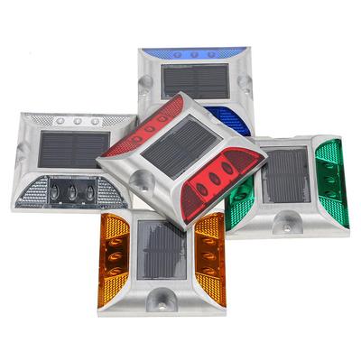2W 6 LED Solar Powered Driveway Lamp Light Control Good Bearing Capacity IP68 Waterproof Road Warning Lamp