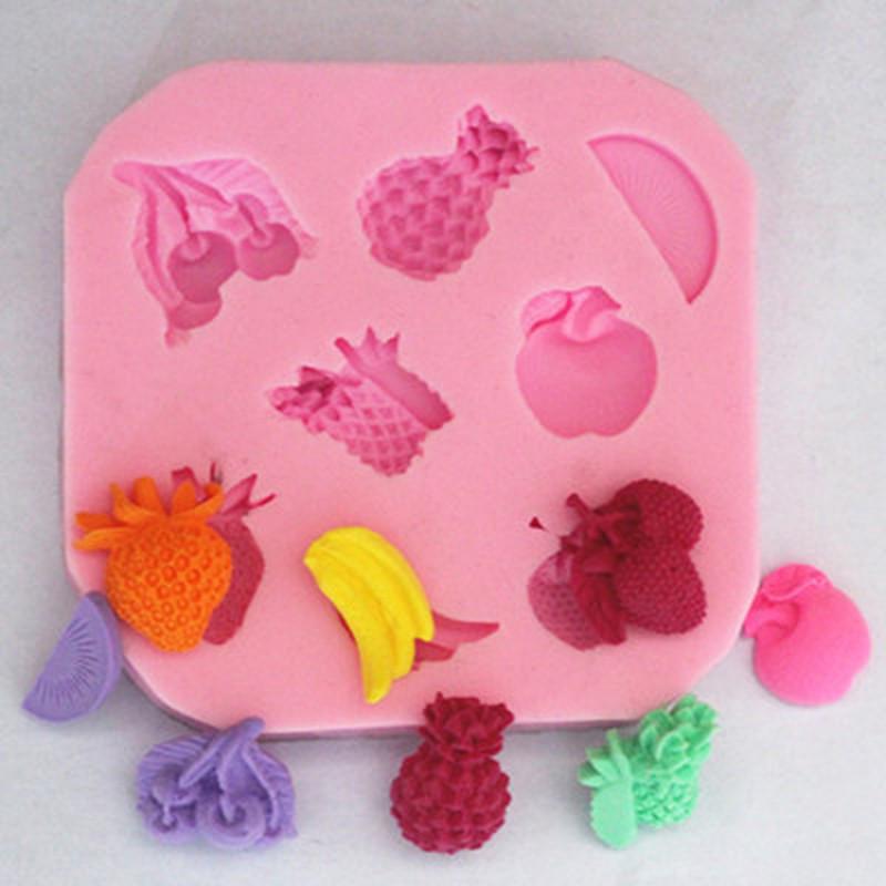 Fruit Pineapple Banana Strawberry Apple Cherry Chocolate Cake Decorating Tools