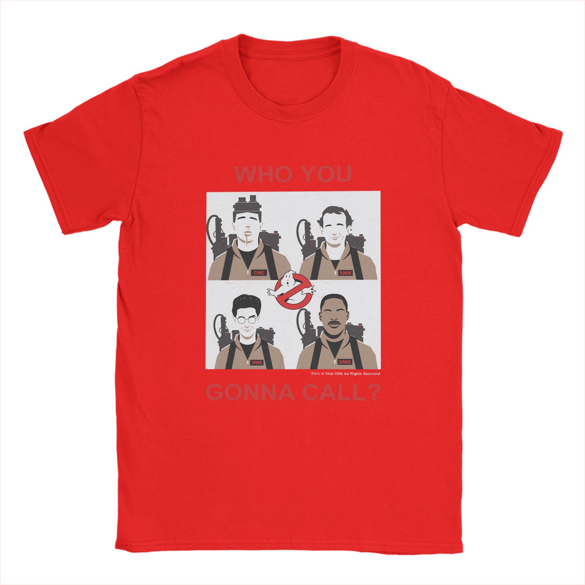Ghostbusters Who You Gonna Call T Shirt Unisex Cotton Vintage TShirts Crewneck Tee Shirt Short Sleeve Clothes Plus Size S