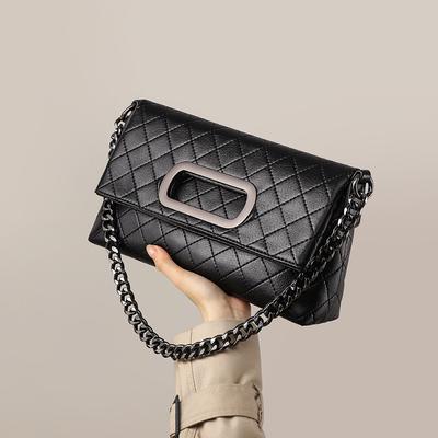 Novas bolsas femininas de outono e inverno, elegantes, leves e luxuosas, com corrente de diamante, bolsa de um ombro, bolsa de axila