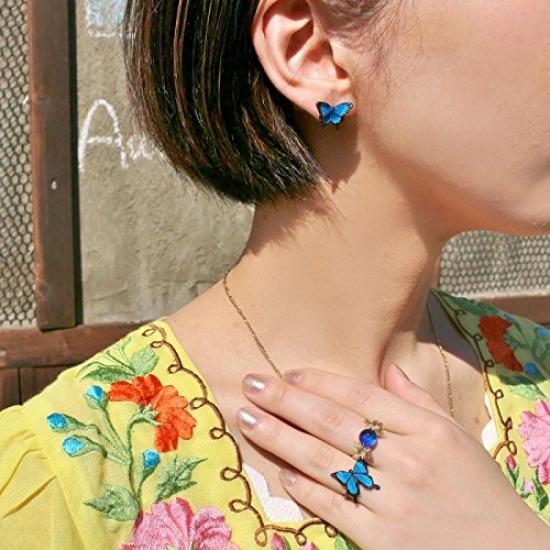 Kolczyki Palnart Poc Palnart urodzinowe dla dorosłych, motyl, Poc, "Oolyria Swallowtail", akcesoria, prezent, kobiety, owad, motyl, unikalne, eleganckie,