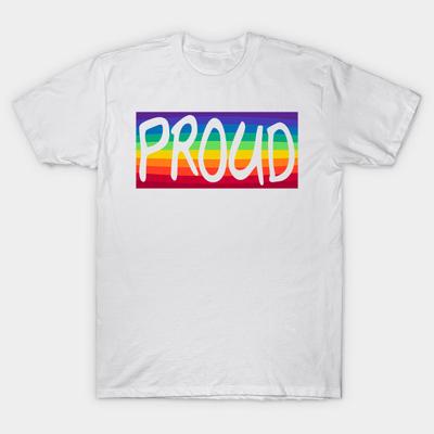 T-Shirt Damen Gay And Proud Harajuku Print Kawaii T-Shirt Sommer Kurzarm Damen T-Shirt Top Tee