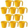 Nagao Set of Dishwasher Microwave Made In 1731Y Easy-to-Hold One-Handed Cup, 230ml, Yellow, 10, Plastic, Safe, Safe, Tsubame-Sanjo, Japan, No.