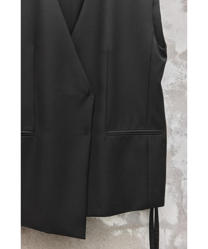 Youth Oversized Tailored Vest - Brown