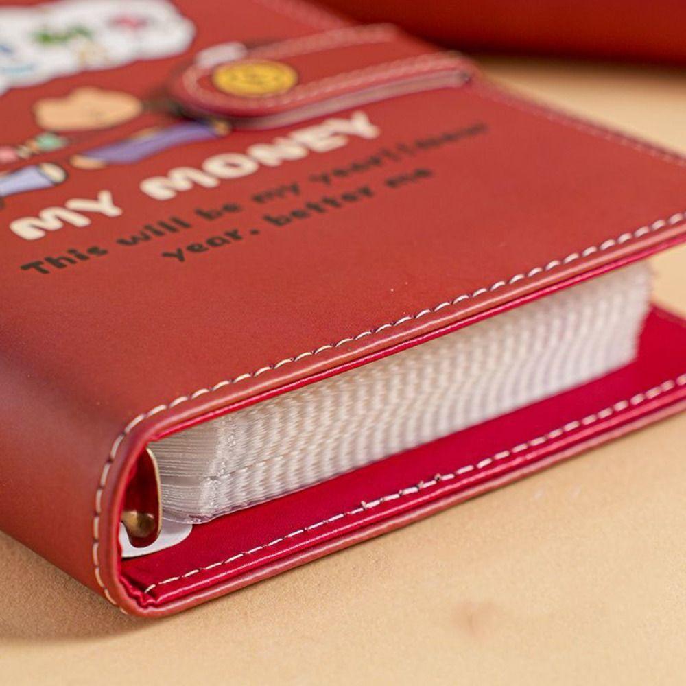 PU Leather Money Saving Challenge Book 100 Sheets Planner Organizer Girls Boys