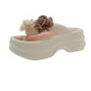Height-increasing thick-soled flip-flops shoes for women's summer wear new high-end flower beach non-slip cool slippers