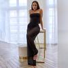 Black Sexy Backless Mesh Jumpsuits Women Summer Off Shoulder Sleeveless Bodycon One Piece Hot Girls Clubwear Sexy Vacation Lace Long Jumpsuit Femme
