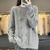 Women Sweater 100% Wool MODERN NEW SAGA O-neck Knit Pullover Thick Winter Jumpers Female Knit Tops