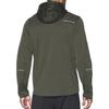 Under Armour Solid Color Hooded Zip Jacket With Brand Logo Print And Reflective Design Men Jackets Green 1280754-334