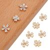 Kupfer Strass Blumen Charms Anhänger DIY für Frauen Ohrring Herstellung Zubehör