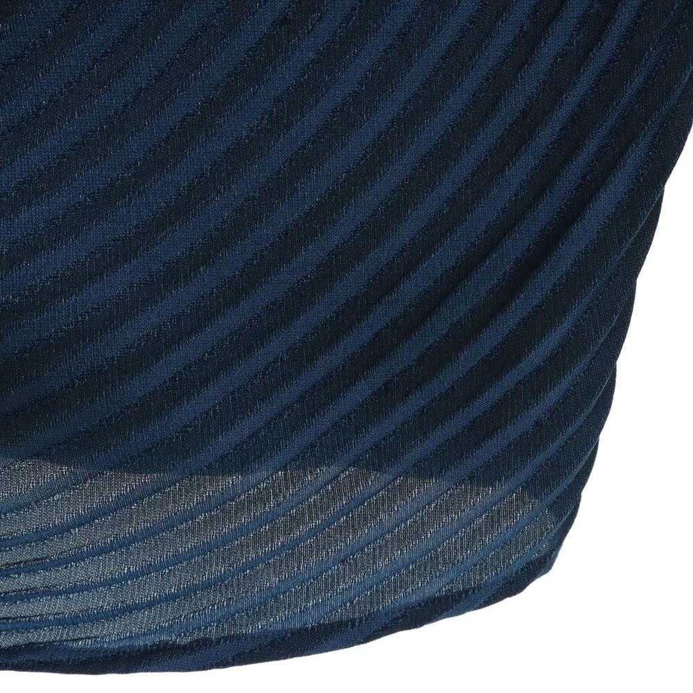 ISSEY MIYAKE Long Sleeve 3D Steam Stretch Deformed Top Cut 2 Navy Women Used