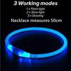 LED Pet Collar Luminous USB Cat Dog Collar Adjustable Silicone Pet Collars for Small Large Dog Chihuahua Cat Accessories
