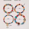 Bohemian Multi-Layer Tassel Bracelet Set with Hollow Heart Pendants and Glass Beads.