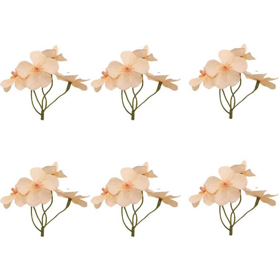 Cherry Blossom Flower Long Head Simulation Flower Diy Handmade Material Package Clothes Hat Jewelry Diy Material Special Supply