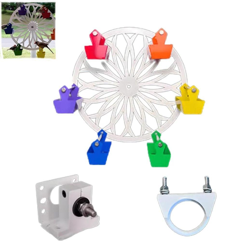 

Вулична підвісна годівниця для птахів «Колесо огляду» для колібрі, вітряк, корм для пернатих друзів Style 1