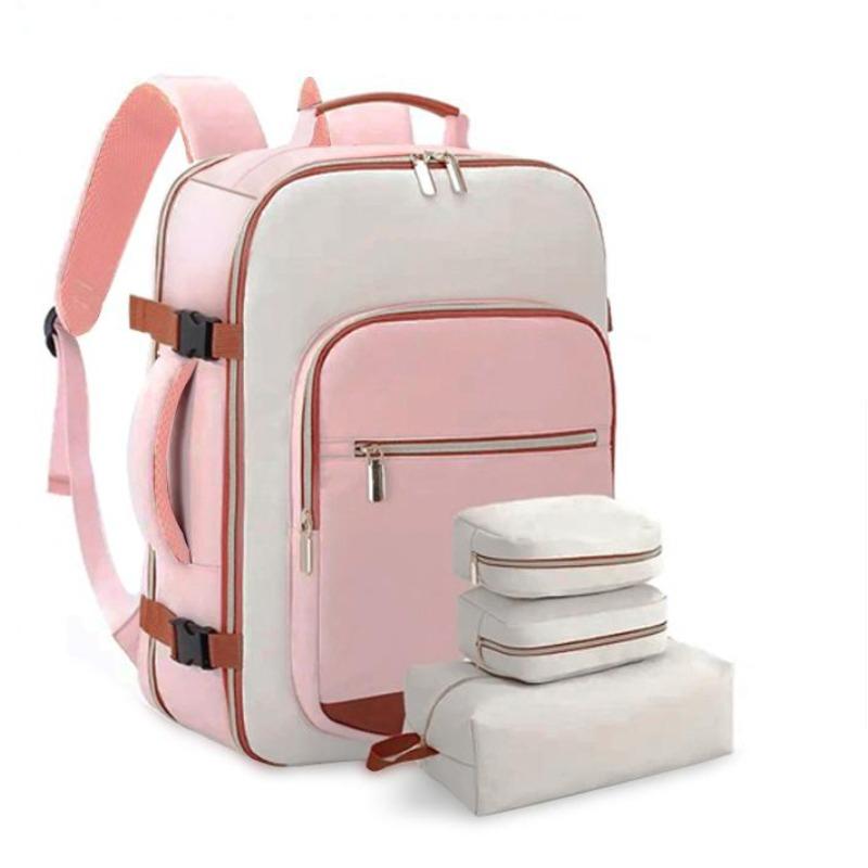 Spot Cross Border Color Contrast Multi Piece Backpack Large Capacity Storage Bag Business Travel Luggage Essential Travel Backpa