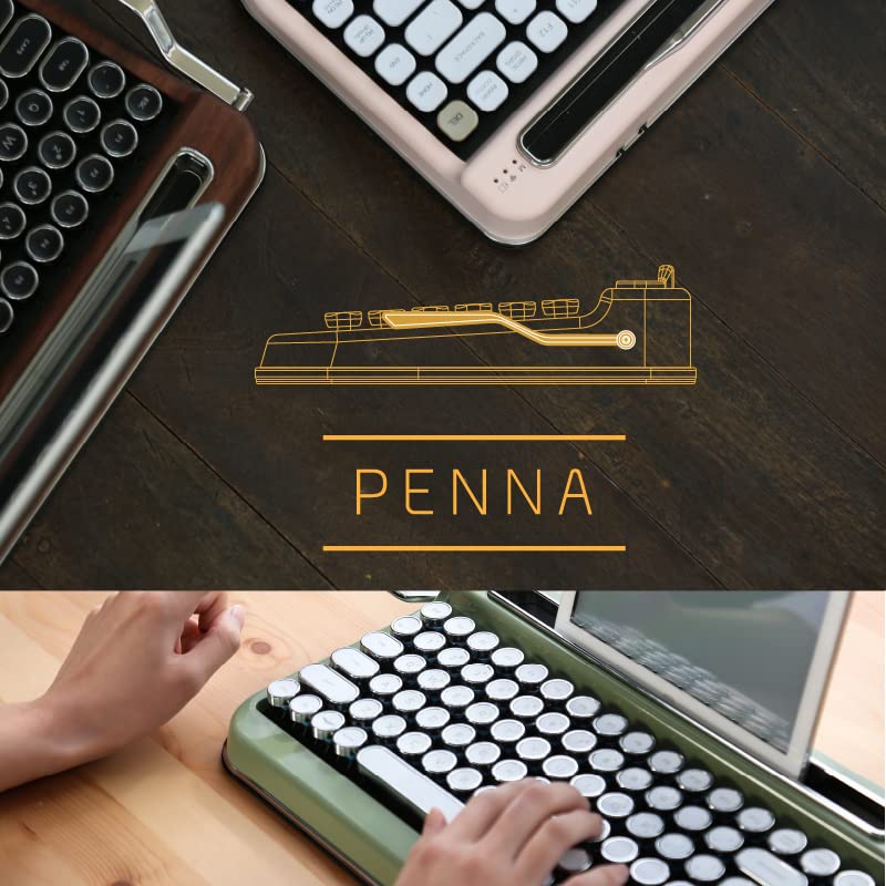 Aias Retro Keyboard PENNA RED Typewriter-Style
