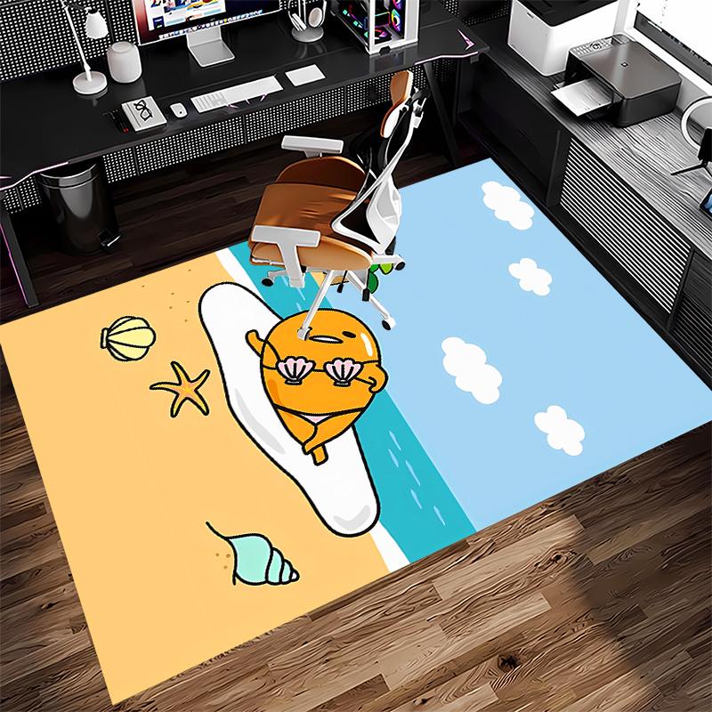 1pc Sanrio4 Print Area Rug - Soft, Washable Non-Slip Indoor Mat for Office Chairs, Living Room, Home Office Decorative Rug