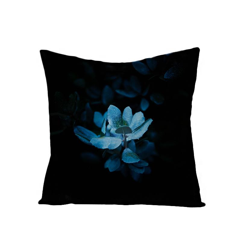 Modern Simple 3D Flower Polyester Pillow Cover for Home New Chinese Style Pillow Sofa Car Cushion Cover