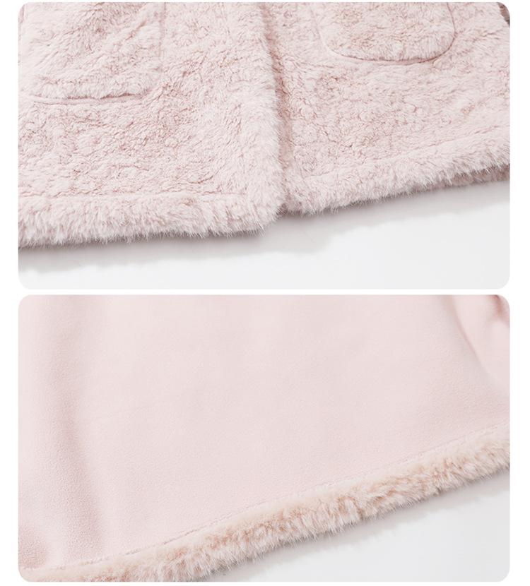 2025 Girls' Fleece-lined Lambswool Coat - Stylish Autumn/Winter Sweater for Kids