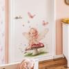 Cartoon Mushroom Fairy Butterfly Wall Sticker Self-Adhesive Removable Home Decor Art