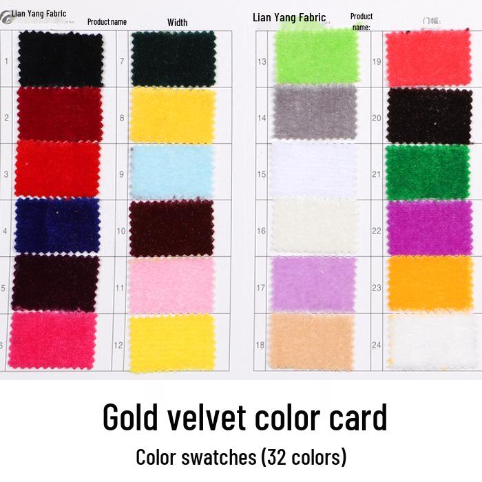 Gold Velvet Dense Fabric for Stage Curtains and Tablecloths
