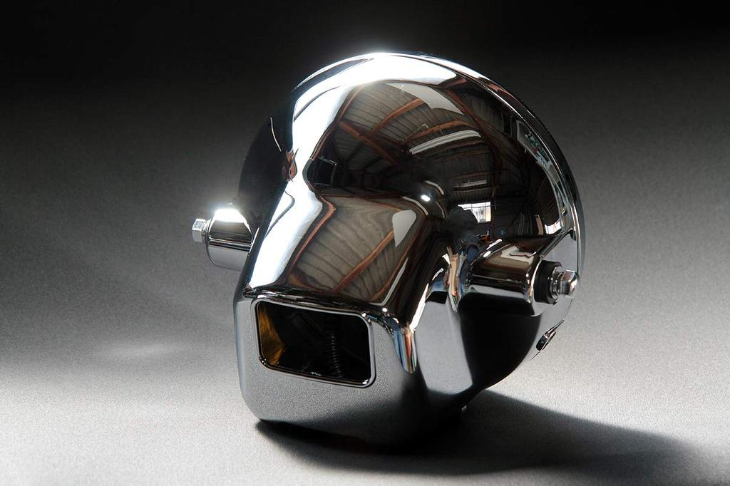 [568] HLT-A03YL Multi-reflector Headlight Yellow Glass Lens X Plated Case