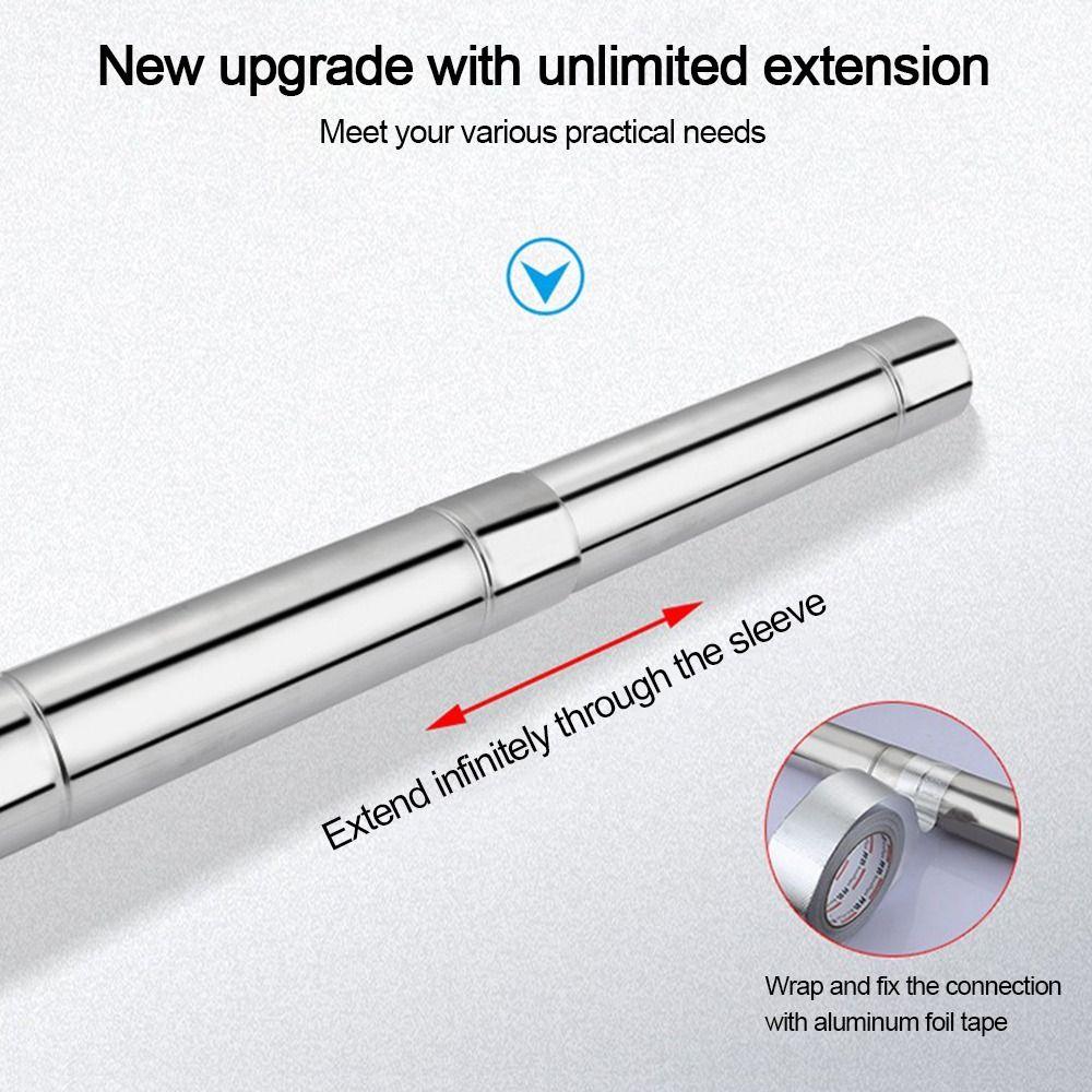 Diameter 6CM Chimney Pipes Stainless Steel Stove Pipes Flue Extension Tube  Tents