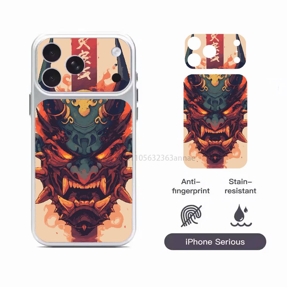 Samurai Hannya Mask Ghost Printing HD/Matte Full Coverage Films For iPhone 17 Pro Max 17 Pro