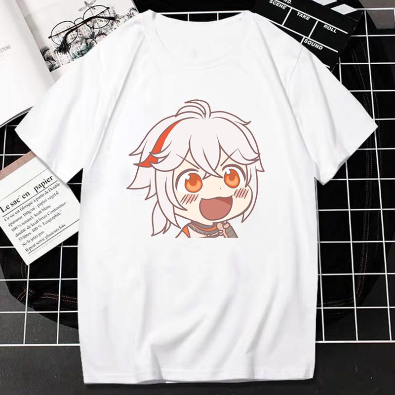 Tshirt Genshin Impact Game Tops Kawaii Impresso Grfica De Personagens Dos Jogos Clssicos Cartoon Harajuku T Streetwear Novo