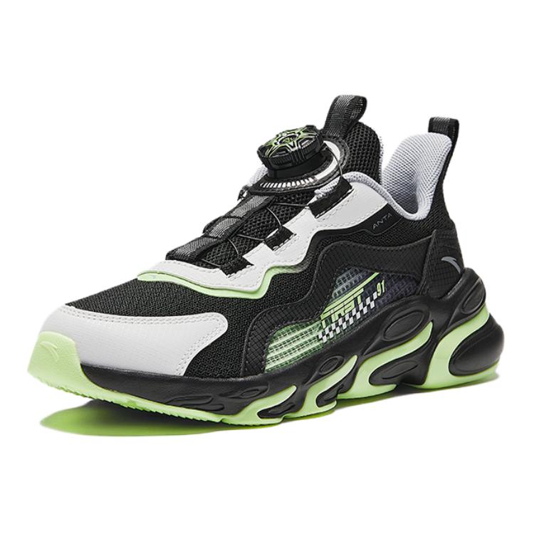 Anta Kids Red Flame Non-Slip Wear-Resistant Breathable Low-Top Running Shoes Kids sneaker Black A12435523-1