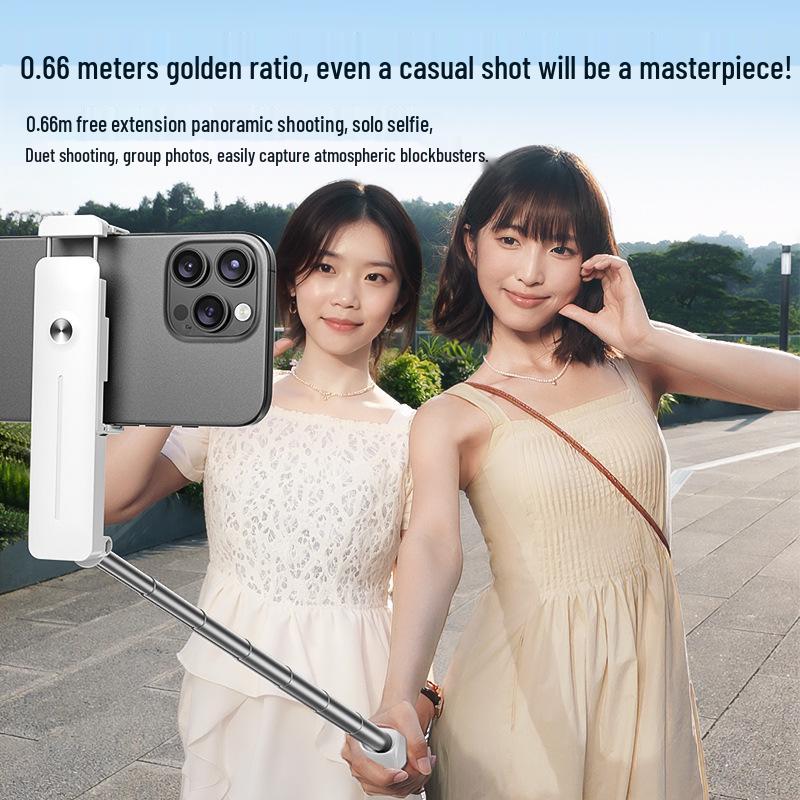Compact Extendable Bluetooth Selfie Stick with Wireless Remote, for Travel and Outdoor Photography, with Mobile Phone Holder