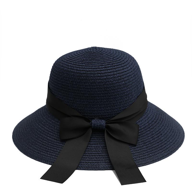 Summer Outdoor Empty Top Hat Solid Color Sun Hat Straw Beach Sun Hat Men