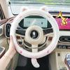 Panda Winter Cartoon Steering Wheel Set Interior Decoration Plush Embroidered Anti Slip Handlebar Gloves Cute Car Accessories