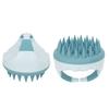Hair Massager Soft Silicone Waterproof Manual Hair Massage Scalp Cleaning Anti Dandruff Shampoo Brush Green