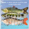 4 Inch 6 Segments Jointed Hard Artificial Fishing Lures Bionic Crankbait Sinking Wobblers Sea Plastic Fishing Accessories