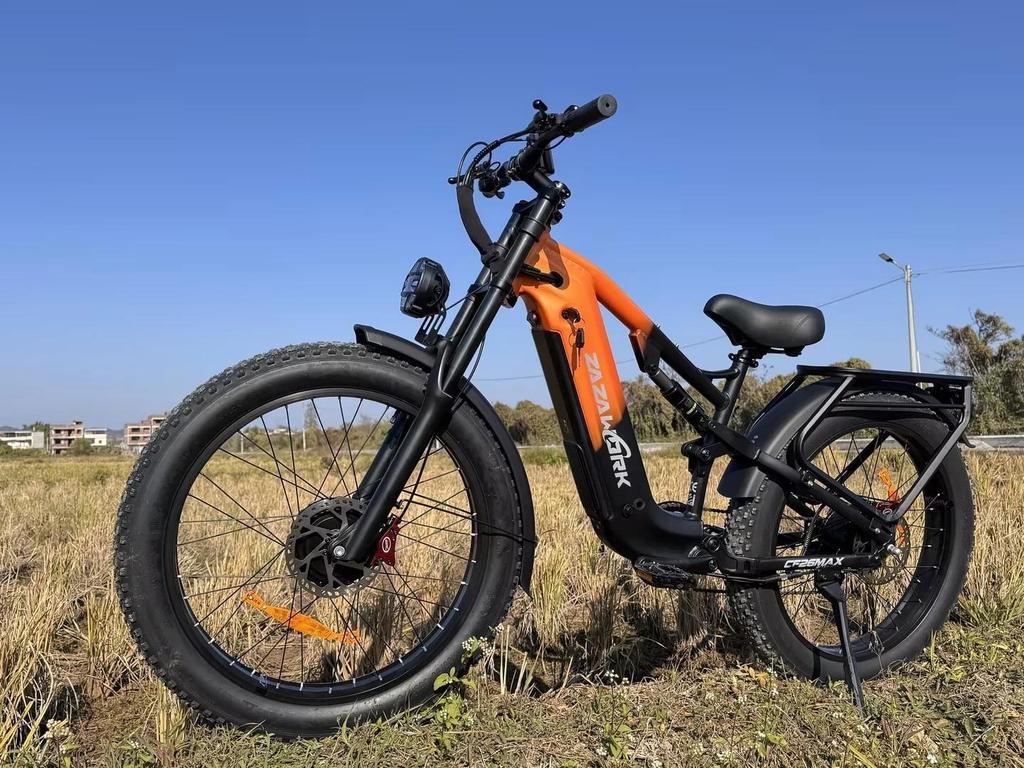 Dual Motor Electric Bike ZAZAWORK CF26 MAX – 48V 25Ah Removable Battery, 26" Fat Tire Mountain E-Bike, Off-Road Power & Long Range