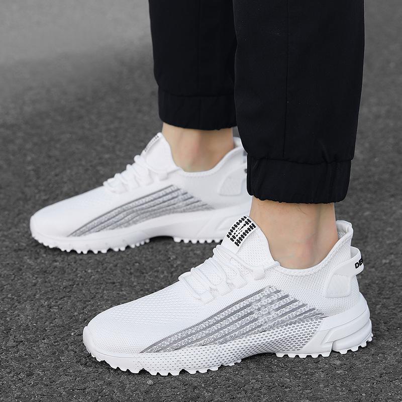 Herrenschuhe in großer Größe neue Marathon-Langstreckenlauf atmungsaktive und leichte Laufschuhe Herren Fly-Woven Mesh Joggingsneaker