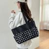 Women Polka Dot Tote Bag Spring Large Capacity Casual Underarm Casual and Simple Shoulder Bag High Appearance Commuting Bag