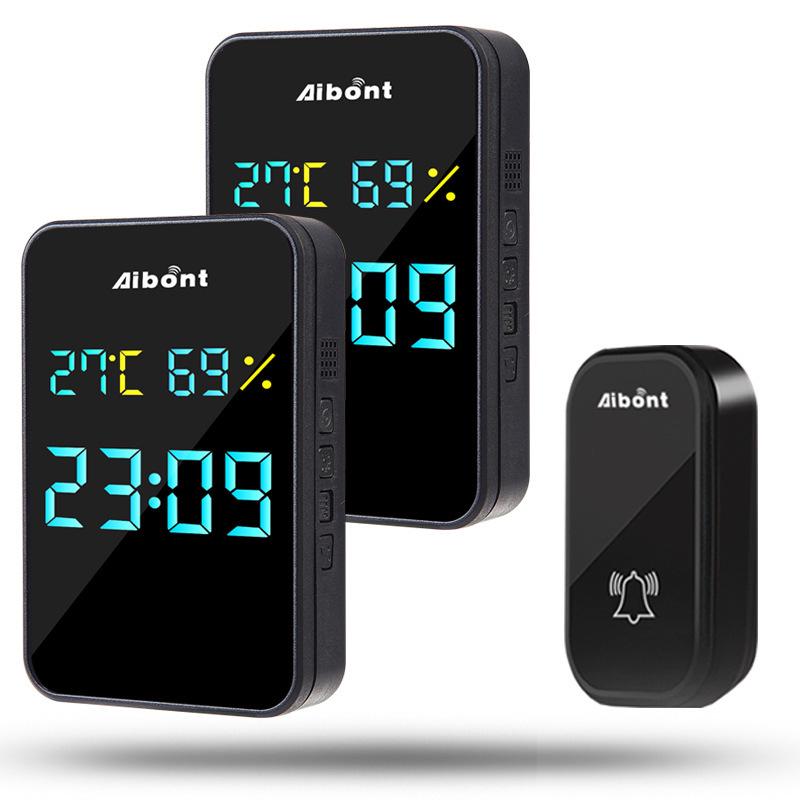 

Smart Wireless Doorbell with Thermometer and Clock Integration