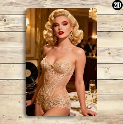 Elegant 2D Metal Wall Art Decor Flat Iron Plaque for Indoor Outdoor Weatherproof Home