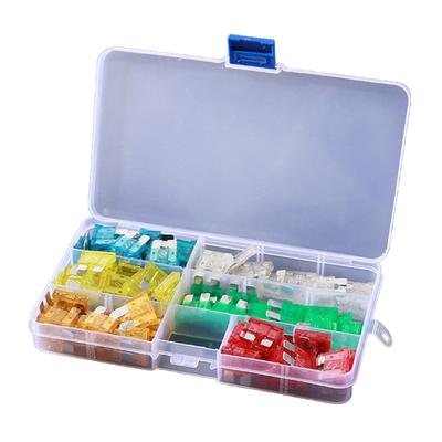 120pcs/set Car Fuses In Storage Box Essential Car Fuses Set Insert Type Plastic & Zinc Car Fuses Assortment In Hand Box