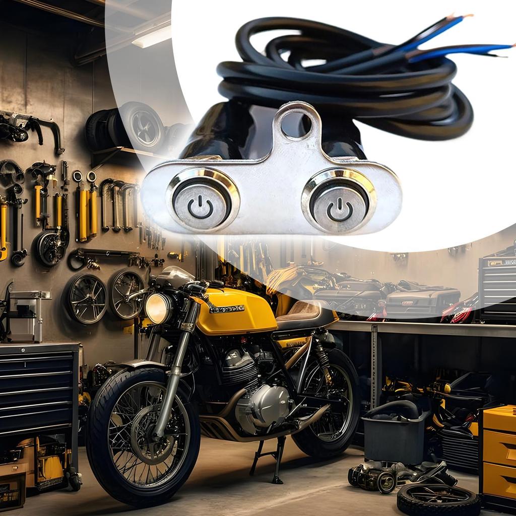 Motorcycle Handlebar Light Control Button Automatic Lock Motorcycle Headlight Button Multifunctional Waterproof Replacement