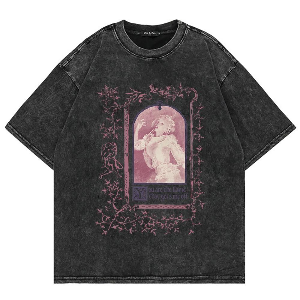 100% Baumwolle Vintage Gewaschen Album Heads Melanie Martinez T-Shirt 2026 Mode Herren/Damen Männlich Säurewäsche Tees