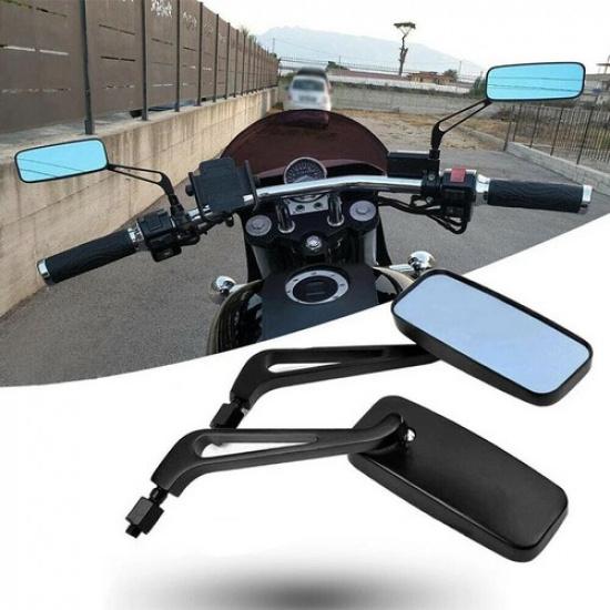 2PCS Rectangle Rear-View Mirrors Fit For Harley-Davidson Glide TOURING Road King