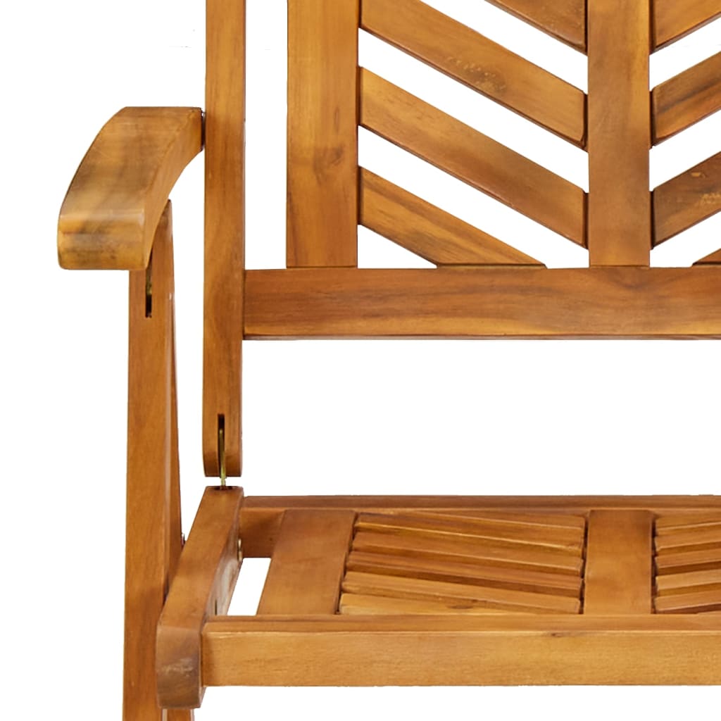 Adjustable Garden Chairs 2 pcs Solid Acacia Wood