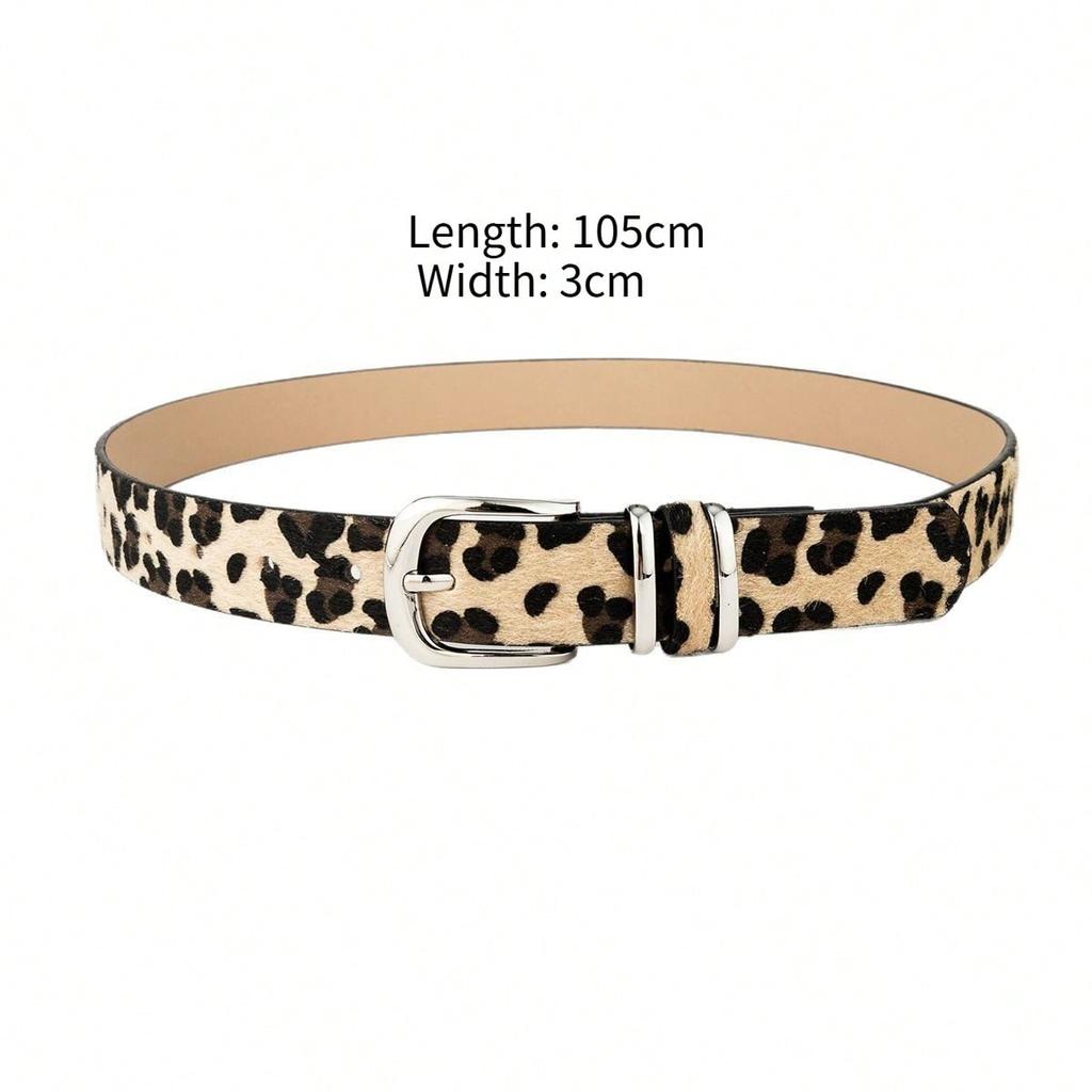 New Leopard Print Snake Print Women's Belt Pin Buckle European and American Versatile Jeans Niche Belt Women